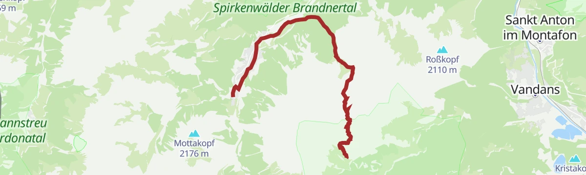 Route map: 3-Tages-Tour Heinrich-Hueter-/Lindauer Hütte (Etappe 1)